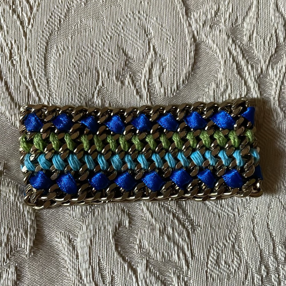 BCBG Blue and Green Woven Bracelet
